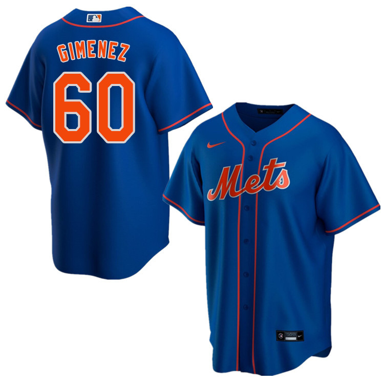 Nike Men #60 Andres Gimenez New York Mets Baseball Jerseys Sale-Blue - Click Image to Close
